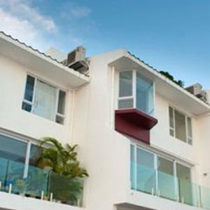 Decorative waterproofing of concrete on residential properties