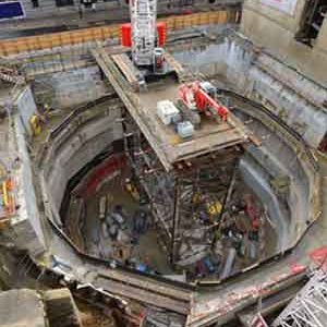 Enhancing durability of new concrete at Moorgate Shaft, Crossraill, London.