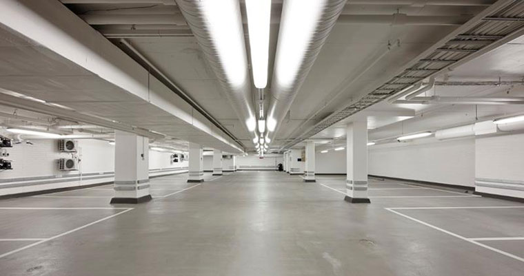 One of Flexcrete's concrete floor coatings Cemprotec E-Floor was chosen to protect concrete car park floors at Bronda Corner in Finland. 