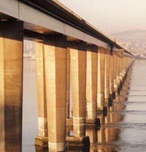 Steel Reinforcement Protector 841 specified to provide anti-corrosion protection on Tay Road Bridge due to spalled concrete.