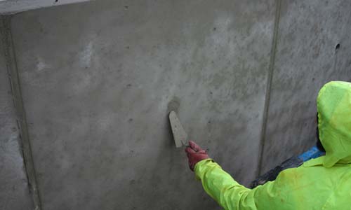 Flexcrete's Tiefill is used for the filling of tie-holes in new construction, particularly where a rapid setting, durable, waterproof mortar is required.