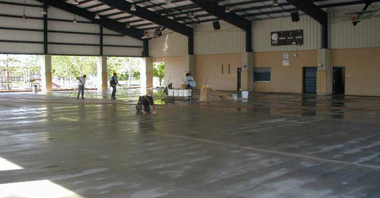 Waterproofing a Concrete Floor in an External Sports Hall with Cemprotec E-Floor