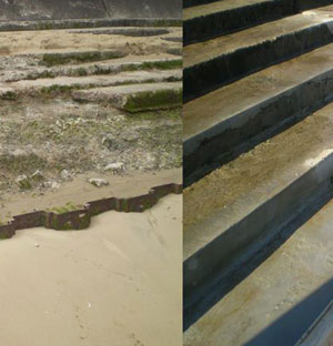 Concrete repair mortar for Rhyl Coastal Steps, North Wales