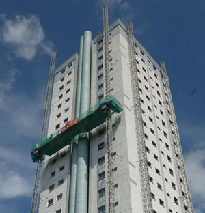 Decorative Anti-Carbonation Coating Protects Cwmbran’s Tallest Building