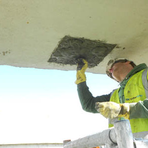 Flexcrete's Monolite is a lightweight, high build, polymer modified mortar for the repair, rendering and profiling of concrete, brick or stone substrates.