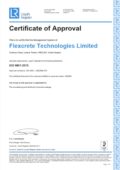 ISO certification Flexcrete