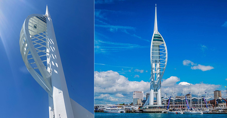 Spinnaker Tower repainted with Monodex Smooth